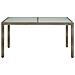 Tavolo Giardino 150x90x75cm Vetro Temperato E Polyrattan Grigio - Foto miniatura 1