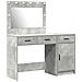 Tavolo da Trucco 2 pcs Grigio 40 x 41 x 75 cm Legno multistrato - Foto miniatura 1