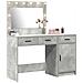 Tavolo da Trucco 2 pcs Grigio 40 x 41 x 75 cm Legno multistrato - Foto miniatura 3