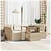 Set Divano da Giardino 7 pcs Beige Poly Rattan - Foto miniatura 2