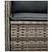 Panchina da giardino con cuscino Grigio Poly Rattan - Foto miniatura 6