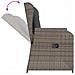 Panchina da giardino con cuscino Grigio Poly Rattan - Foto miniatura 7