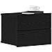 Armadio da Notte Rovere nero 40 x 30 x 30 cm Legno multistrato - Foto miniatura 3