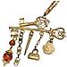 Collana Lunga Key Club Con Ciondolo Charms In Ottone Placcato Oro - Foto miniatura 2