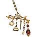 Collana Lunga Key Club Con Ciondolo Charms In Ottone Placcato Oro - Foto miniatura 3