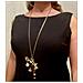 Collana Lunga Key Club Con Ciondolo Charms In Ottone Placcato Oro - Foto miniatura 4