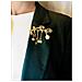 Collana Lunga Key Club Con Ciondolo Charms In Ottone Placcato Oro - Foto miniatura 5