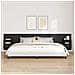 Testata con Comodino 3 pcs Rovere Nero Legno multistrato - Foto miniatura 2