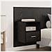 Testata con Comodino 3 pcs Rovere Nero Legno multistrato - Foto miniatura 4