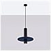 Lampada A Sospensione Pelta 1 Nero /navy Sl. 1884 - Moderno Lampada A Sospensione Blu Navy /nero 126x30x30 Cm - Foto miniatura 3