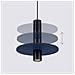 Lampada A Sospensione Pelta 1 Nero /navy Sl. 1884 - Moderno Lampada A Sospensione Blu Navy /nero 126x30x30 Cm - Foto miniatura 5