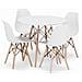 Set tavolo rotondo bianco Valora KOVA 90 con 4 sedie OSAKA - Foto miniatura 1