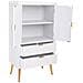 Armadio In Legno Bianco 62x36,5x118h - Foto miniatura 4