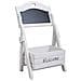 Cesto In Legno Con Bordo Bianco 26x16x43h - Foto miniatura 1