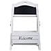 Cesto In Legno Con Bordo Bianco 26x16x43h - Foto miniatura 2