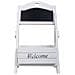 Cesto In Legno Con Bordo Bianco 26x16x43h - Foto miniatura 3