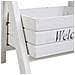 Cesto In Legno Con Bordo Bianco 26x16x43h - Foto miniatura 7
