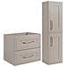 | Set di mobili da bagno - 60 cm & 136 cm - Cashmere opaco - Design funzionale - Mobili da bagno eleganti - Armadio alto da bagno - CLASSIC - Foto miniatura 1