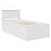 Struttura del letto Bianco 75 x 190 cm Legno multistrato - Foto miniatura 4