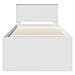 Struttura del letto Bianco 75 x 190 cm Legno multistrato - Foto miniatura 7