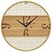 Orologio Da Parete Fuji Con Inserti In Paglia Di Vienna E Legno - Foto miniatura 1