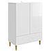 Credenza Bianco Lucido 66 x 34,5 x 95 cm Legno ingegnerizzato - Foto miniatura 1
