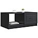 Tavolino da salotto Nero 90 x 50 x 37 cm Legno ingegnerizzato - Foto miniatura 2