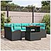 Set Divano da Giardino con archiviazione 7 pcs Nero Poly Rattan - Foto miniatura 2
