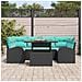 Set Divano da Giardino con archiviazione 7 pcs Nero Poly Rattan - Foto miniatura 3