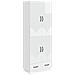 Set di armadi 2 pcs Bianco Lucido Legno ingegnerizzato - Foto miniatura 1