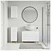 Set di armadietti da bagno in 3 pezzi DELFT Bianco Lucido - Foto miniatura 5