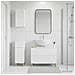 Set di armadietti da bagno in 3 pezzi DELFT Bianco Lucido - Foto miniatura 9