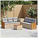 Set di divani 8 pz Beige e Grigio Chiaro - Foto miniatura 10