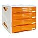 cassettiera 4 cass. smile arancio trasp. - Foto miniatura 1