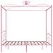 Letto A Baldacchino Rosa In Metallo 160x200 Cm - Foto miniatura 4