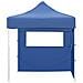 Gazebo Pieghevole Professionale 2 Pareti 2x2m Acciaio Blu - Foto miniatura 8