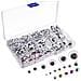 1200 Pezzi Di Plastica Autoadesive Wiggle Fuori Orbita Wobbly Per Il Mestiere Di Diy Scrapbooking Accessori Orsacchiotto Bambola Produzione Di Giocattoli Occhi (assortiti Taglie)  - Foto miniatura 1
