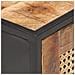 Comodino 40x30x50 Cm Legno Di Mango Grezzo E Canna Naturale - Foto miniatura 2