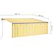 Tenda Retrattile Automatica con Parasole 4x3m Gialla Bianca - Foto miniatura 6