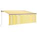 Tenda Retrattile Automatica con Parasole 4x3m Gialla Bianca - Foto miniatura 1