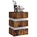 Comodino con LED Rovere Fumo 45x35x67 cm in Legno Multistrato - Foto miniatura 3