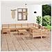Set Salotto da Giardino 12 pz in Legno Massello di Pino - Foto miniatura 1