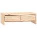 Supporto Per Monitor 50x27x15 Cm In Legno Massello Di Pino - Foto miniatura 2