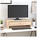 Supporto Per Monitor 50x27x15 Cm In Legno Massello Di Pino - Foto miniatura 1