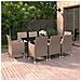 Set Da Pranzo Da Giardino E Cuscini 9 Pz In Polyrattan E Vetro - Foto miniatura 1