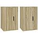 Mobili Porta Tv A Parete 2 Pz Rovere Sonoma 40x34,5x60 Cm - Foto miniatura 2
