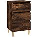 Comodino Rovere Fumo 40x35x70 Cm Legno Multistrato - Foto miniatura 2