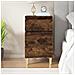 Comodino Rovere Fumo 40x35x70 Cm Legno Multistrato - Foto miniatura 1