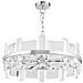 Lampadario Contemporaneo Cerezo Metallo Cromo 5 Luci Diffusori Vetro E Metallo - Foto miniatura 1