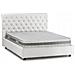 Letto Matrimoniale Claretta, Letto Contenitore E Testata In Ecopelle, 100% Made In Italy, Apertura Frontale, Bianco, Con Incluso Materasso Da 160x190 Cm - Foto miniatura 4